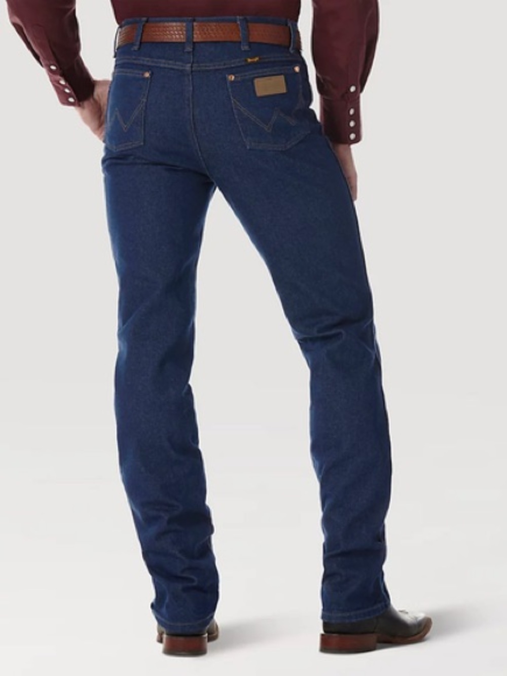 Wrangler Men’s Denim Cowboy Cut Slim Fit Jeans Western 936DEN Size 34x30 Blue